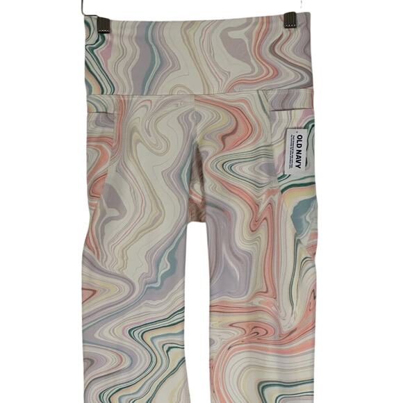 NWT Old Navy Leggings Womens S Marble Swirl High Rise PowerSoft Athleisure - Picture 2 of 6